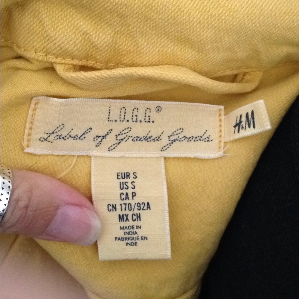 S LOGG Denim Jacket Jean Gold Mustard Slim Waist Coat - Picture 6 of 10